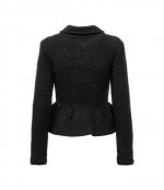 BlackTextured Knit Perlum Jacket