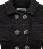 BlackTextured Knit Perlum Jacket
