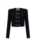 Black Textured Knit Jacket