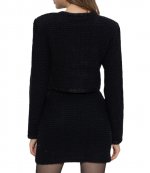 Black Textured Knit Jacket