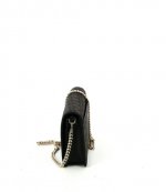 Jet Set Blk/Pale Gold MD Flap Chain Xbody