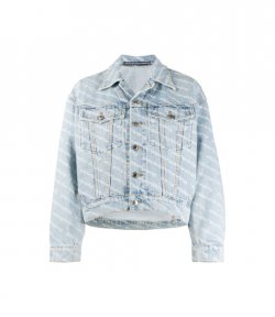 Falling Back Pebble Bleach WLogo Print Jacket