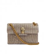 Fabric Mini Kensington V Gold Crossbody Bag