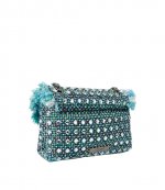 Tweed Mini Kensington Tourquese Crssbody Bag