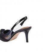 Belgravia Vinyl Black Synthetic With Rhinstones Slingback