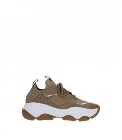 Atlas Knit Trainer Leather Husk Sneaker
