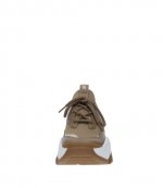 Atlas Knit Trainer Leather Husk Sneaker