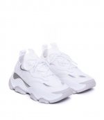 Atlas Knit Trainer Leather Bright White Sneaker