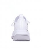 Atlas Knit Trainer Leather Bright White Sneaker