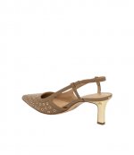Alora Mid Sling Leather Husk Sling Back