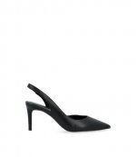 Alina Flex Sling Pump Black Leather Sling Back