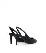 Alina Flex Sling Pump Black Leather Sling Back