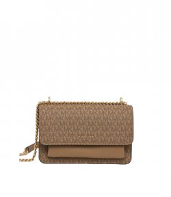 Husk MK Signature Logo Claire Lg Shoulder Handbag