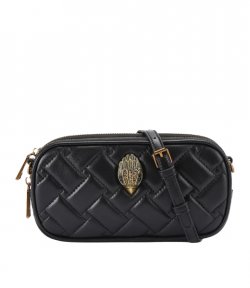 3Zip Kensington Camera Black Leather Bag
