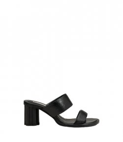 Black Leather Piano Sandals