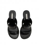 Black Leather Piano Sandals