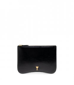 Black Leather Paris Paris Pouch
