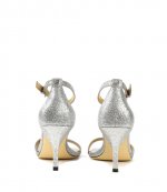 Jaida Heeled Silver Glitter Sandal