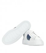 H-Light Blue Stripes Allaciato White Sneakers