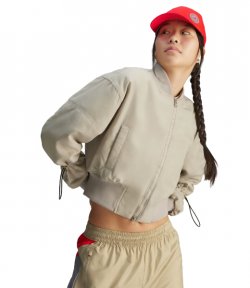 aSMC Beige Croped Bomber