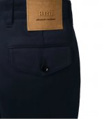 Navy Cotton Carrot Oversized Trousers