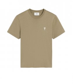 Khaki Cotton Ami De Coeur T-Shirt