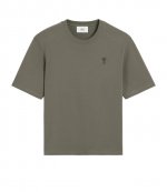 Taupe Cotton Tonal Ami De Coeur T-Shirt