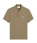 Khaki Cotton Ami De Coeur Polo Shirt