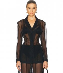 Classic Singl Breasted Black Jacket