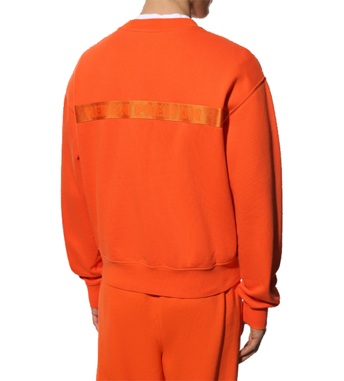 Crewneck OS Orange White Tape