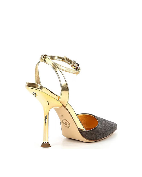 Imani Brown/Gold Logo Pump