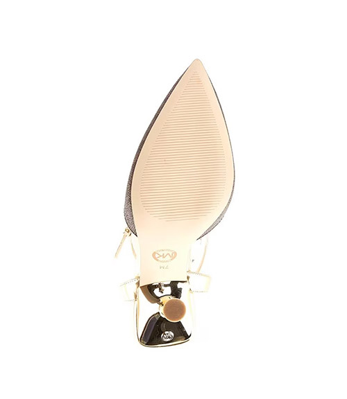 Imani Brown/Gold Logo Pump