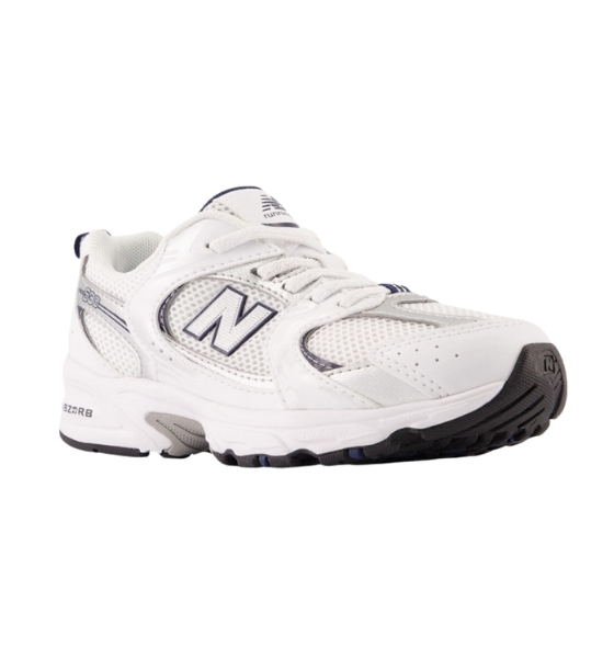 530 White/Silver/Black Sneakers