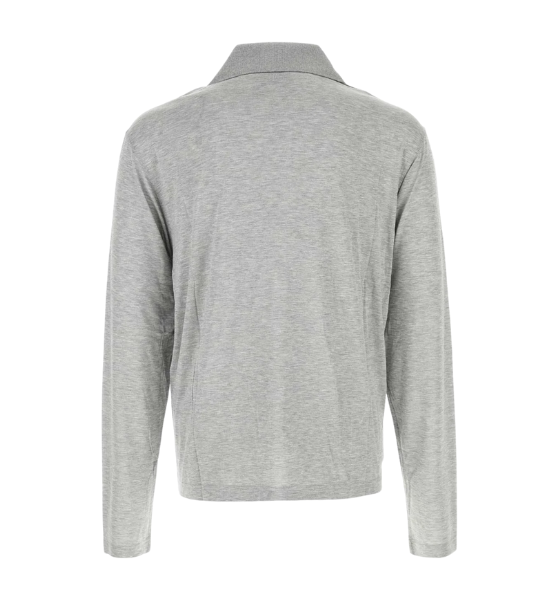 Heather Grey Polo Long Sleeve