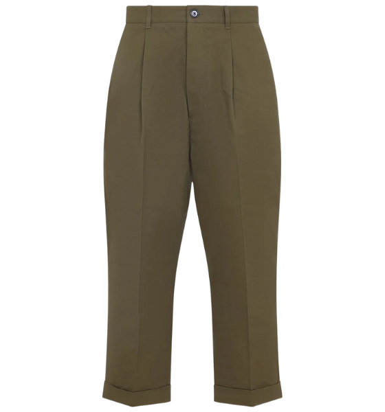 Cafe Creme Cotton Carrot Oversized Trousers