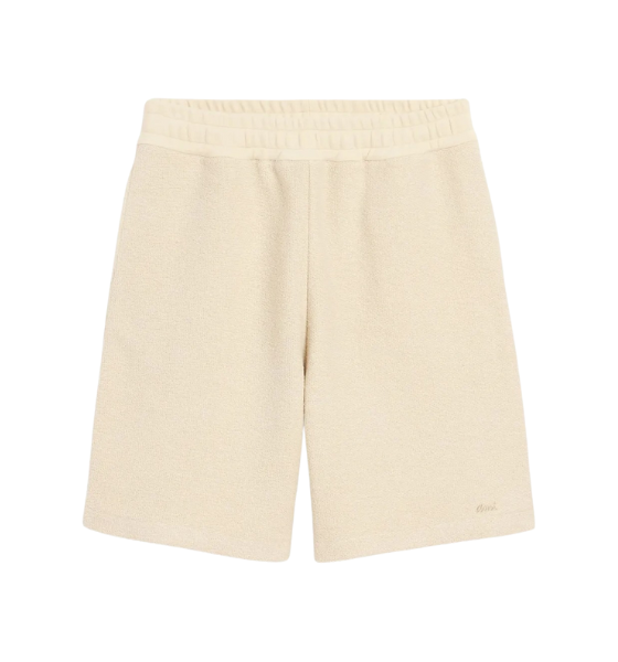 Ivory Curly Fleece Shorts