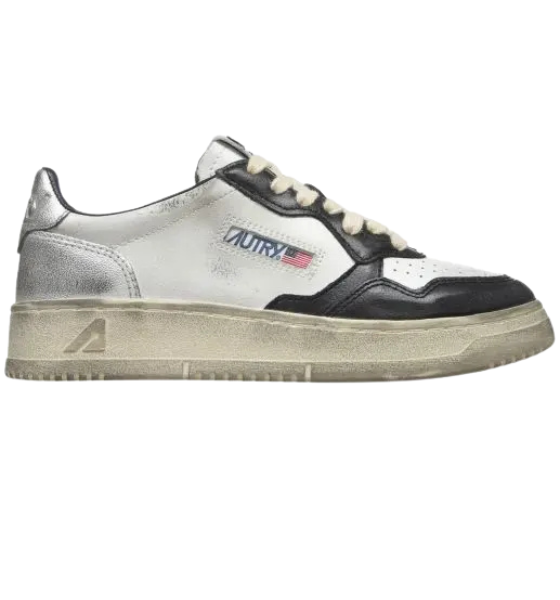 Super Vintage Low Women Leat/Leat White/Black/Silver
