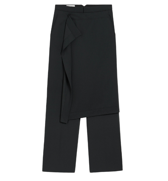 Black Large Trousers With Panel