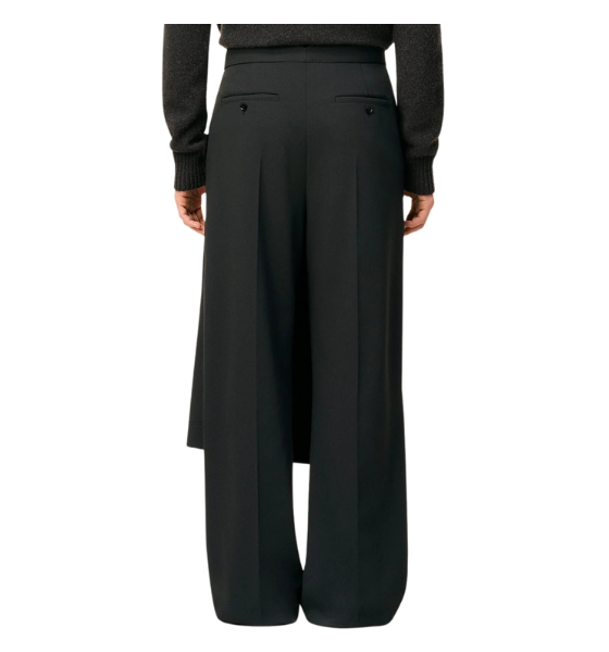 Black Large Trousers With Panel