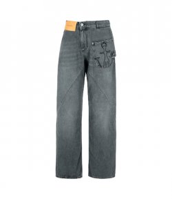 Twisted Workout Jeans Grey Denim Trousers