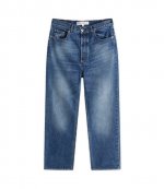 5 Pocket Straight Leg Mid Blue Denim Trouser