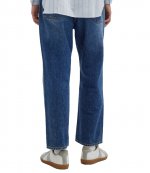 5 Pocket Straight Leg Mid Blue Denim Trouser