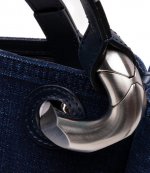 The JWA Corner Mid Blue Denim Tote