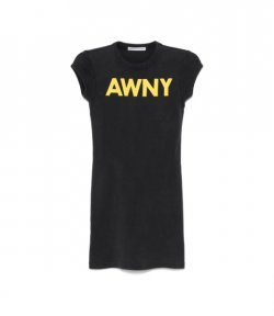 Washed Black Graphic Baby Tee Mini Dress