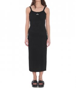 Black Scoop Long Dress W/A Wang Logo Print