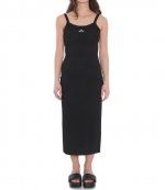 Black Scoop Long Dress W/A Wang Logo Print