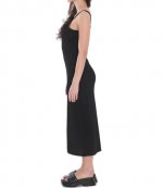Black Scoop Long Dress W/A Wang Logo Print