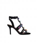 Octavia High Gladiator Black Suede Sandals