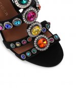 Octavia High Gladiator Black Suede Sandals