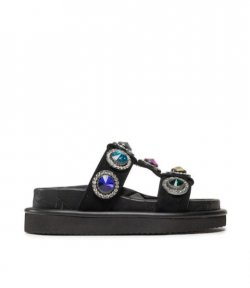 Orson Crystal Black Mule Sandal